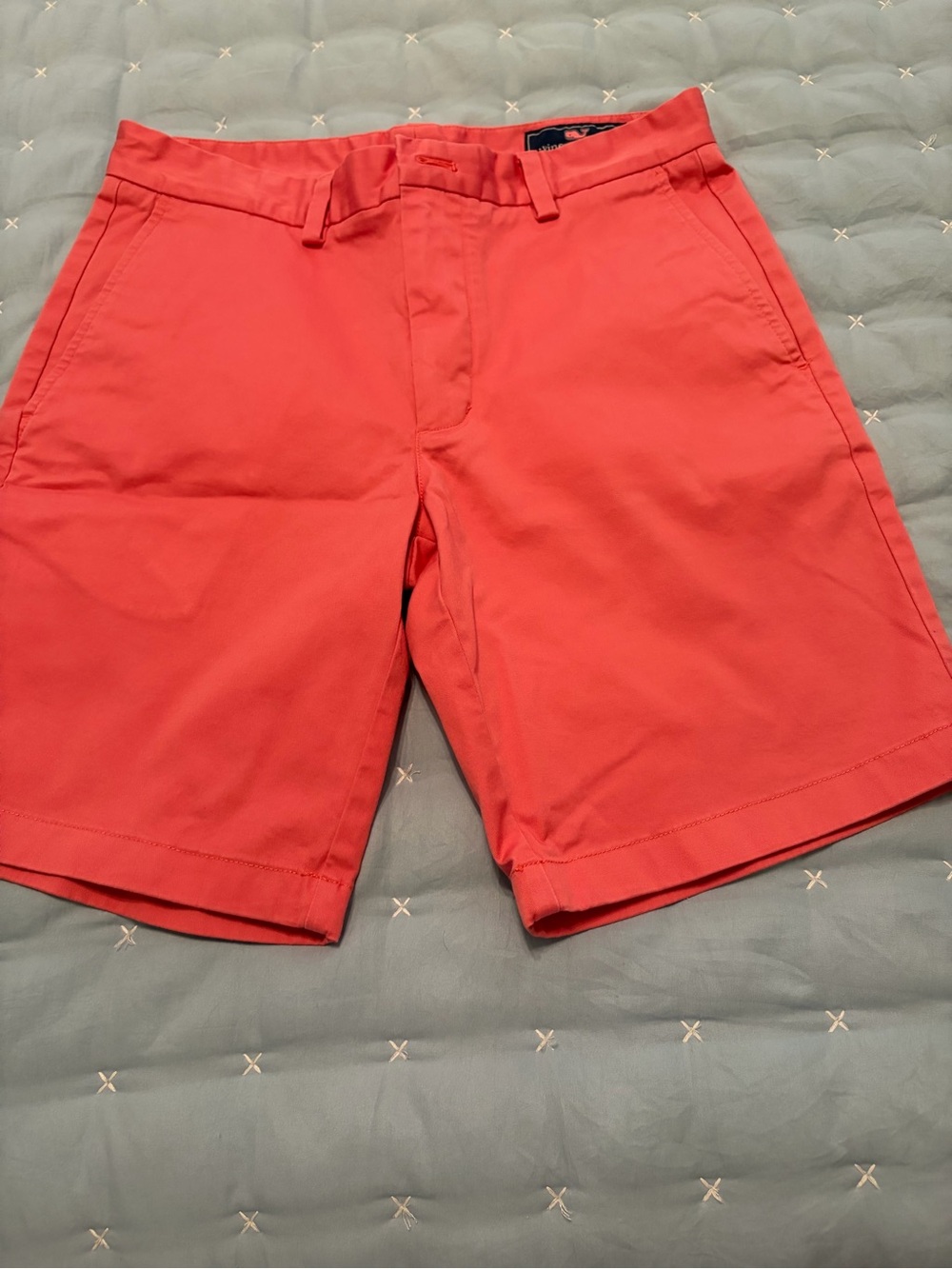 Vineyard Vines Coral-Red Flat Front Men's Shorts